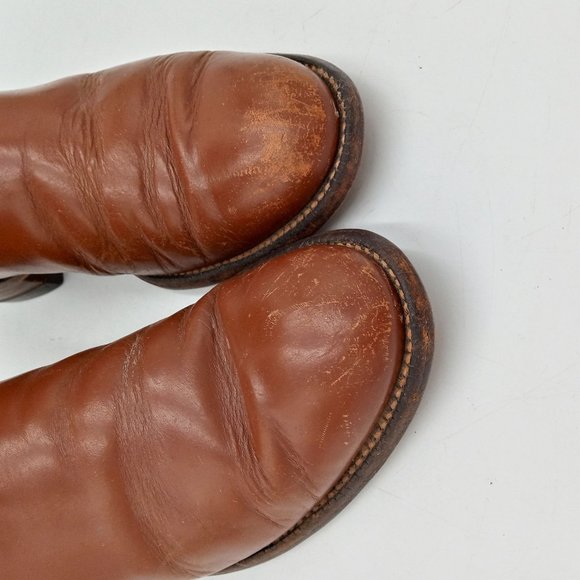 Justin Roper Cowboy Boots Womens 6 B Brown Leather Western Cowgirl Distressed - Picture 7 of 10